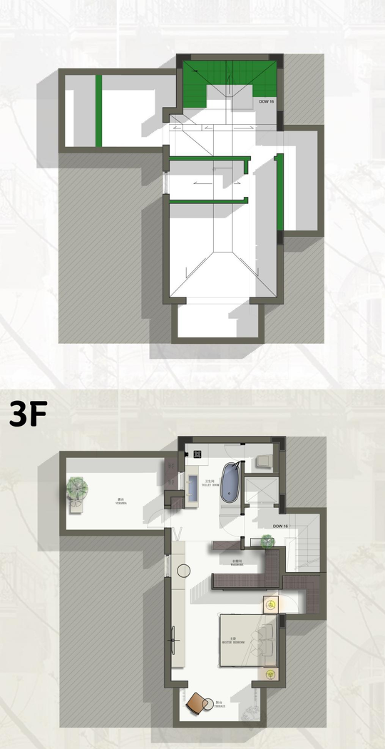 中国上海松江区别墅简约白与原木经典搭配设计-15