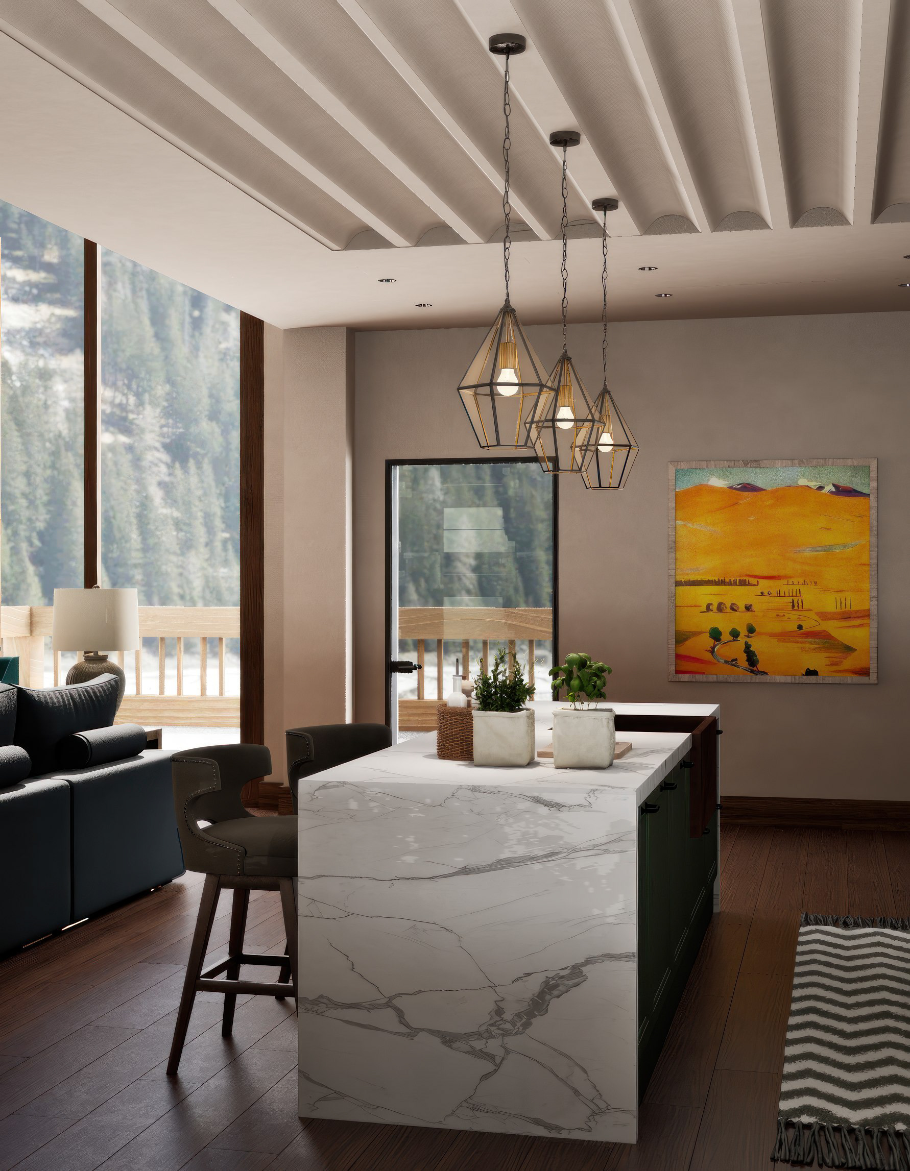 Alpine House Interior (UE5 Interactive)-3