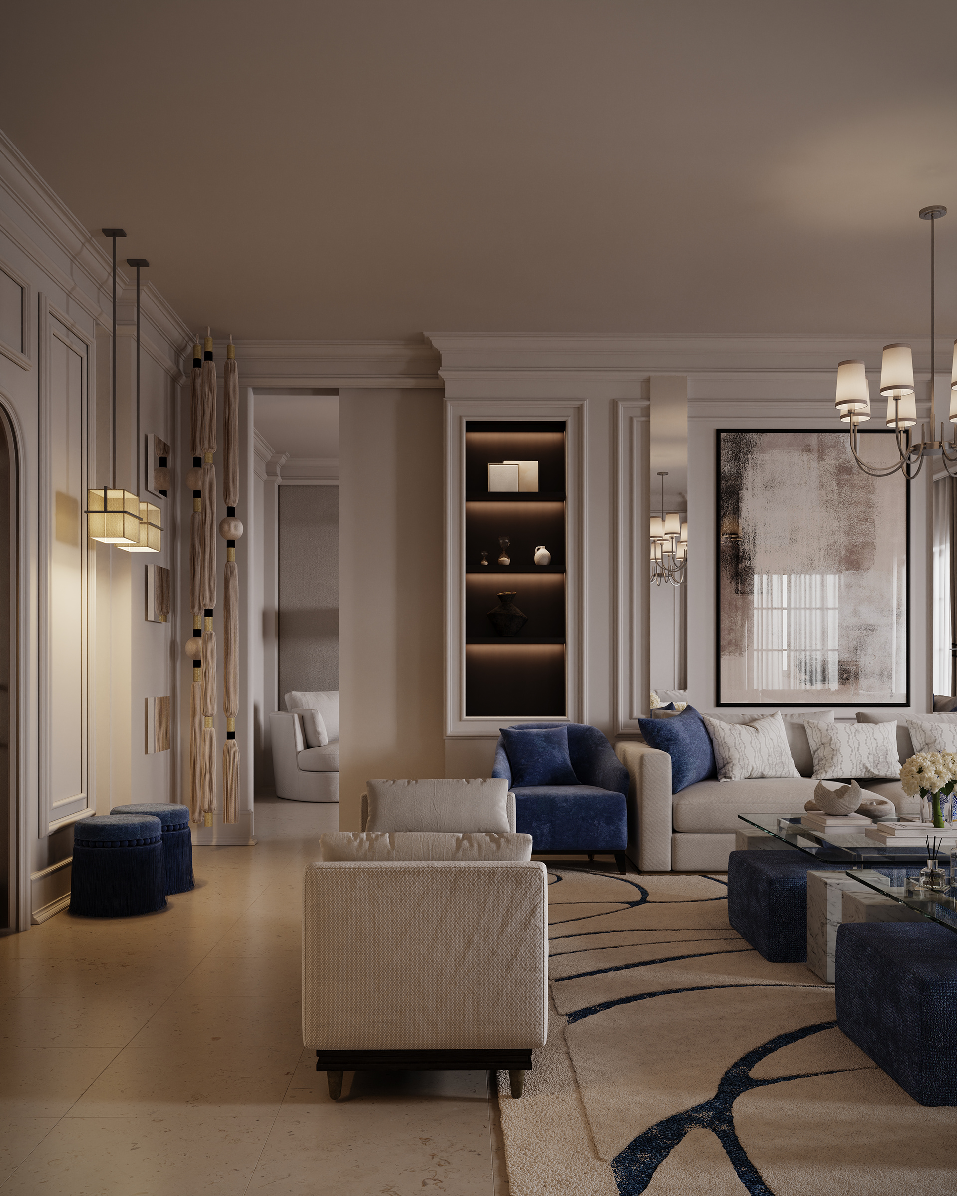 过渡性现代会客厅丨沙特阿拉伯丨kaf interiors-7
