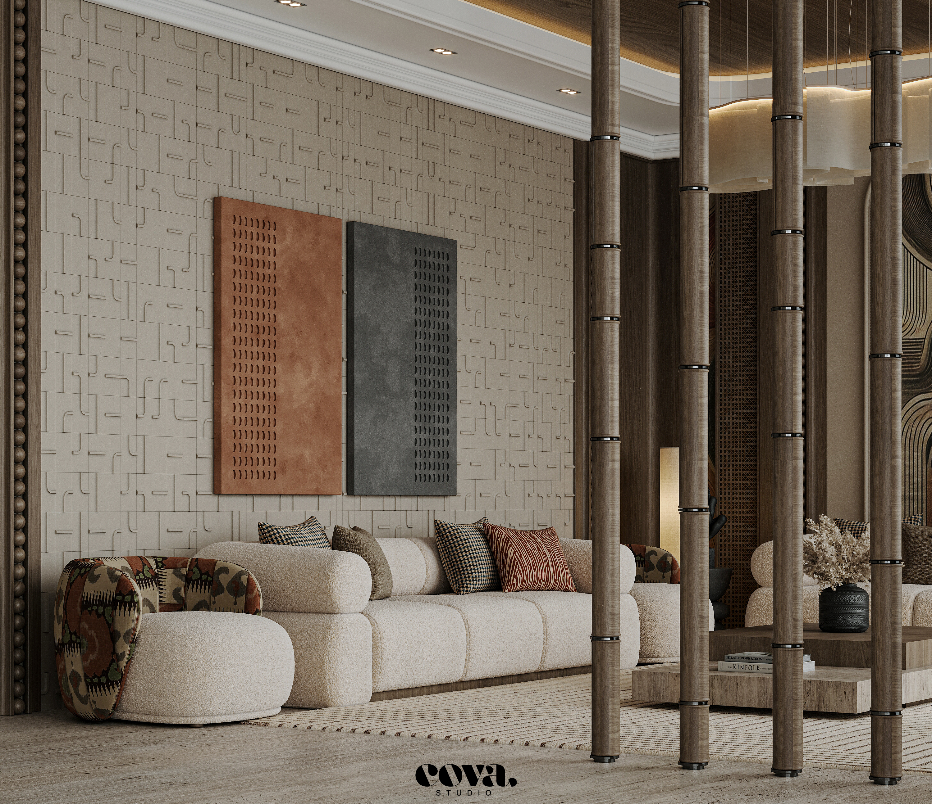 现代议事厅 

注： majlis常见意思为（穆斯林国家的）议事厅；会议室；接待室 ，这里结合语境，考虑Modern，直译为 现代议事厅若有特定场景，请补充更多信息 丨Cova Studio-11