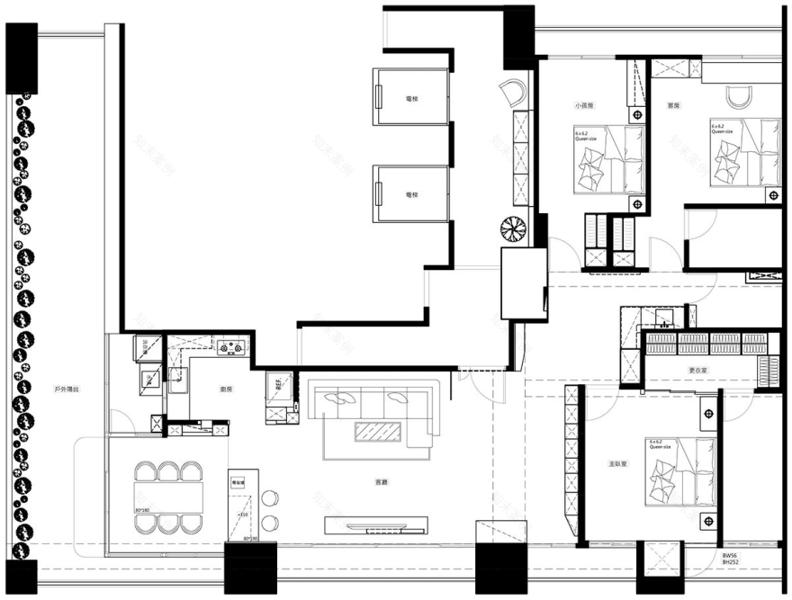 181㎡现代简约大三居丨唐岱设计工坊-3