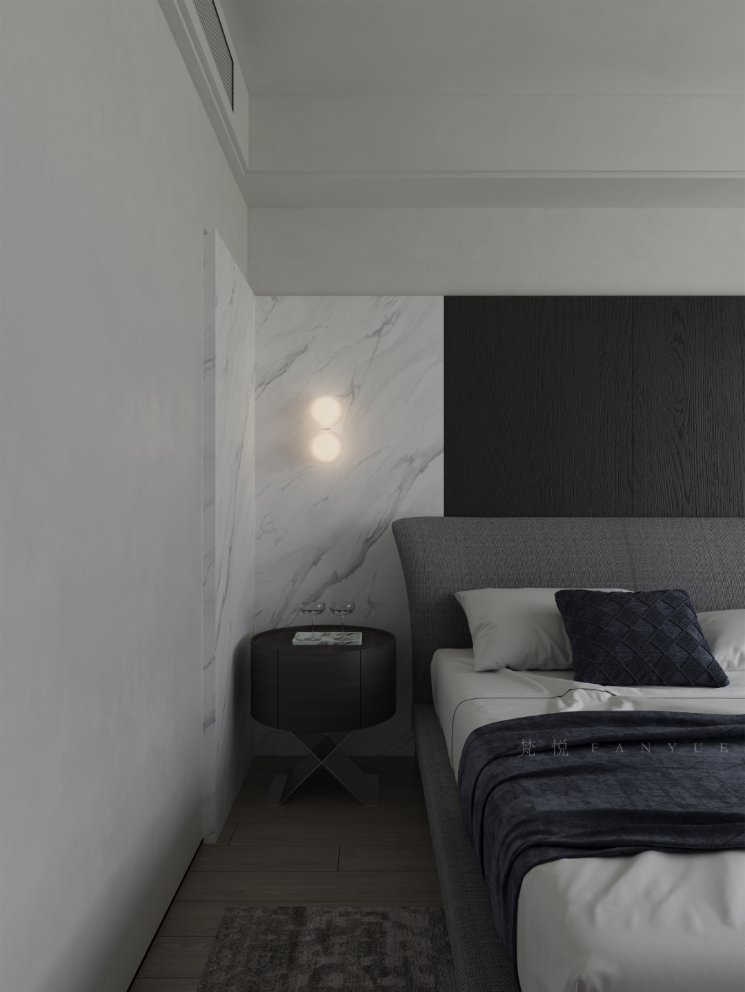 FANYUESTUDIO|江上印180㎡精装改造·现代意式黑奢婚房-54