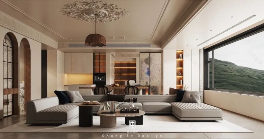 泰山院子中古奶油风设计丨中国泰安丨虫二设计-12