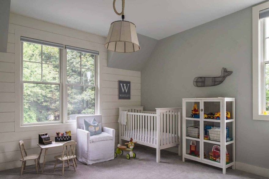 Modern farmhouse style nestled in an idyllic woodsy New England setting-12