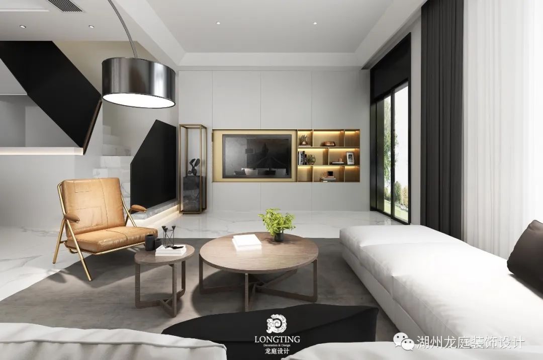 富力城现代简约排屋 | 精致半圆弧楼梯，开放式影音空间-108