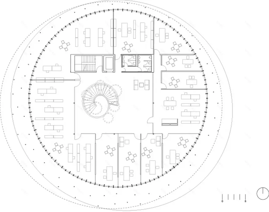 瑞士 FIM 总部 · 动态圆形建筑的绿色办公空间-22