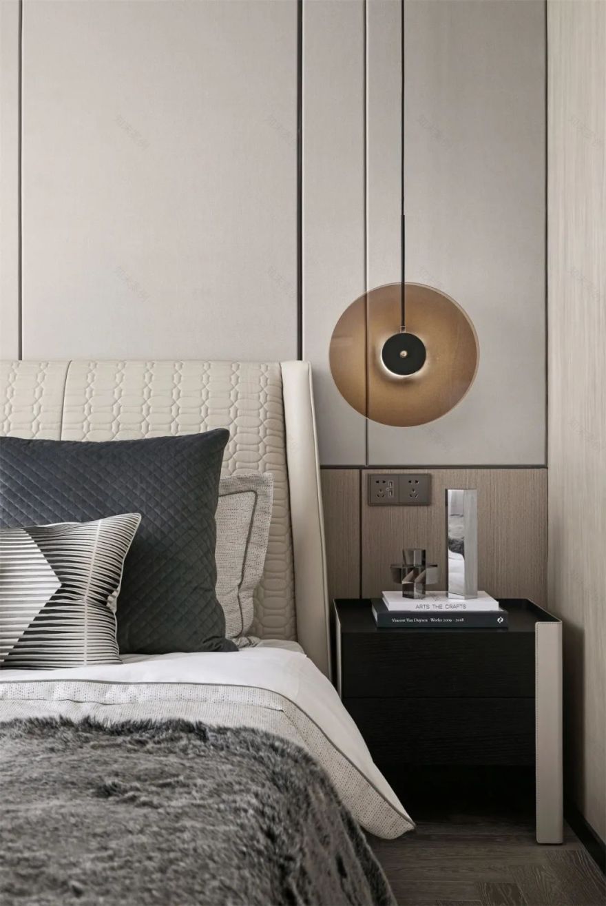 烟台万科翡翠长安样板间 | 抹茶色遇见黑灰色,简约至美-55