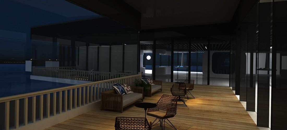 
青岛博士后创业园展厅休闲阳台设计 -4