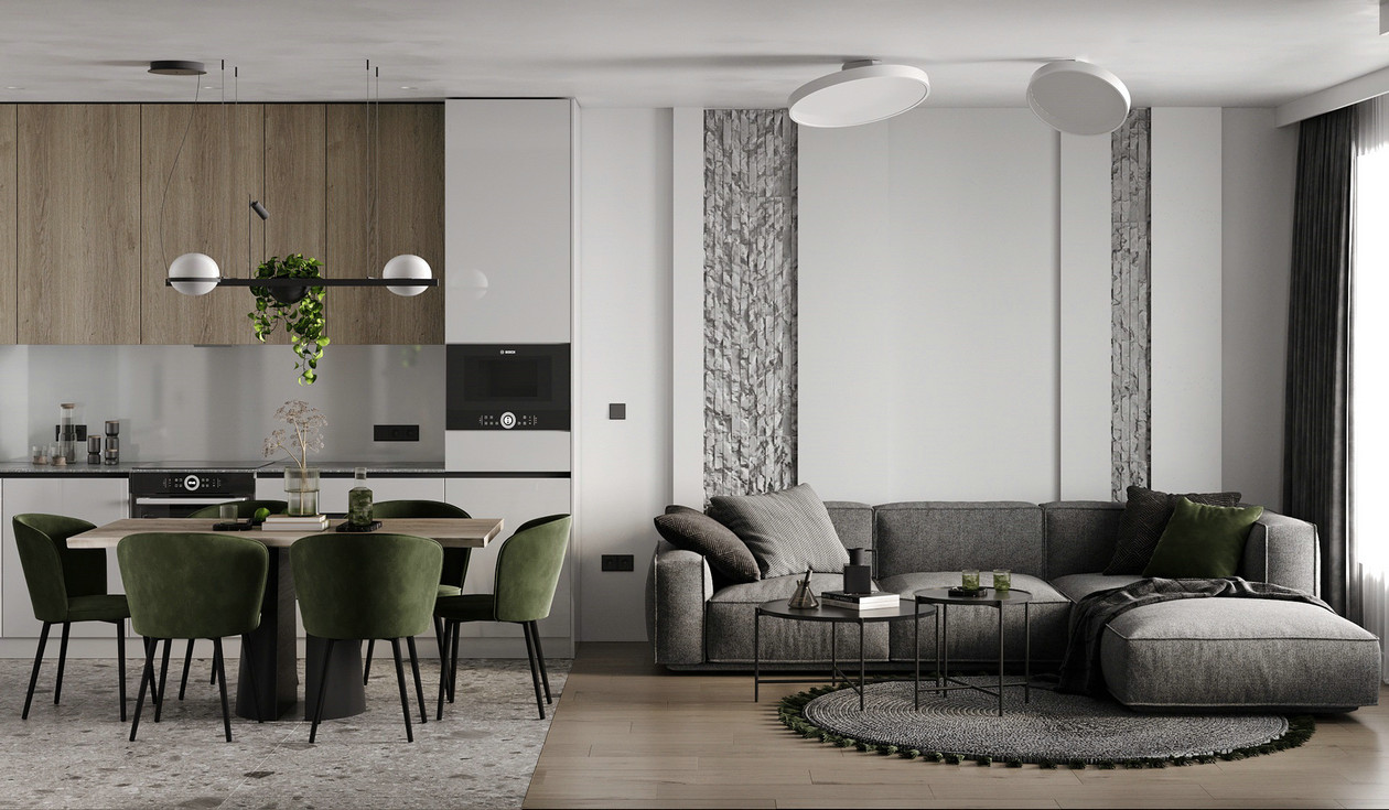 原木+绿色 大胆色调塑造个性空间-5