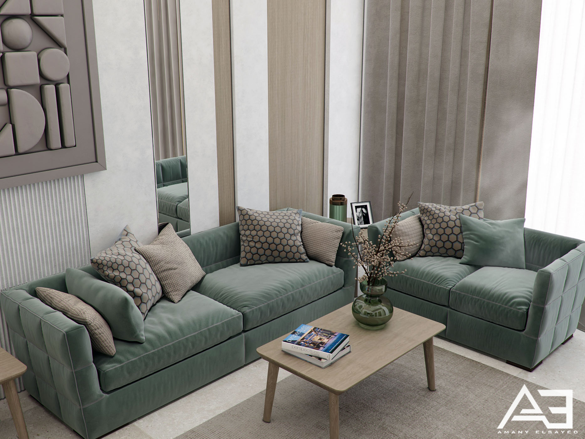 带卫生间的客厅丨沙特阿拉伯丨AMANY ELSAYED-9