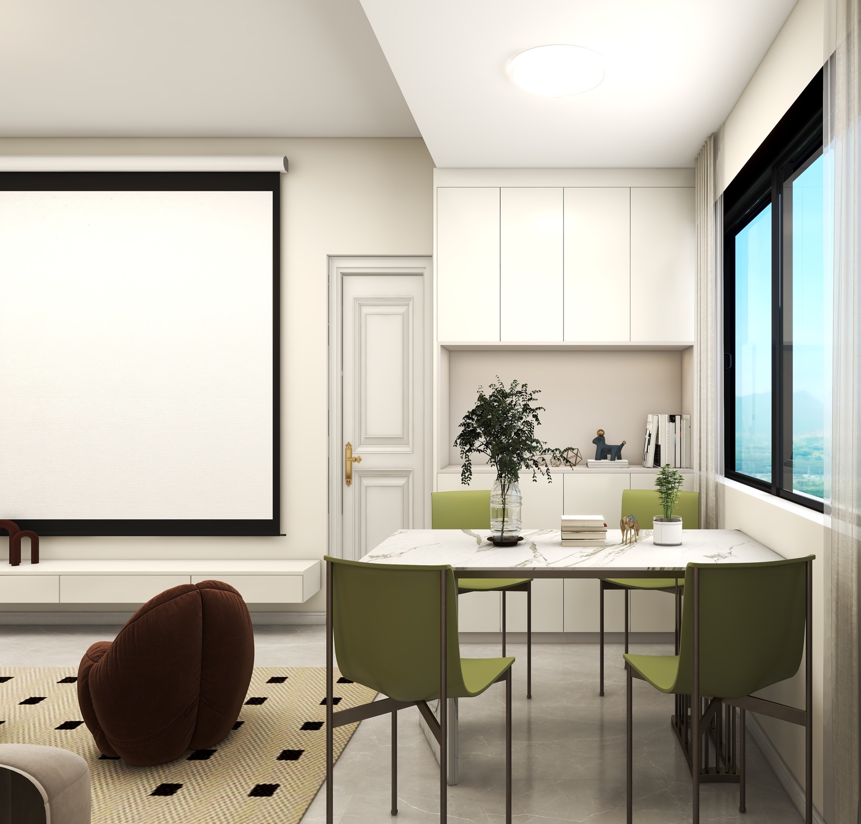 牛油果绿碰撞法式的家-4