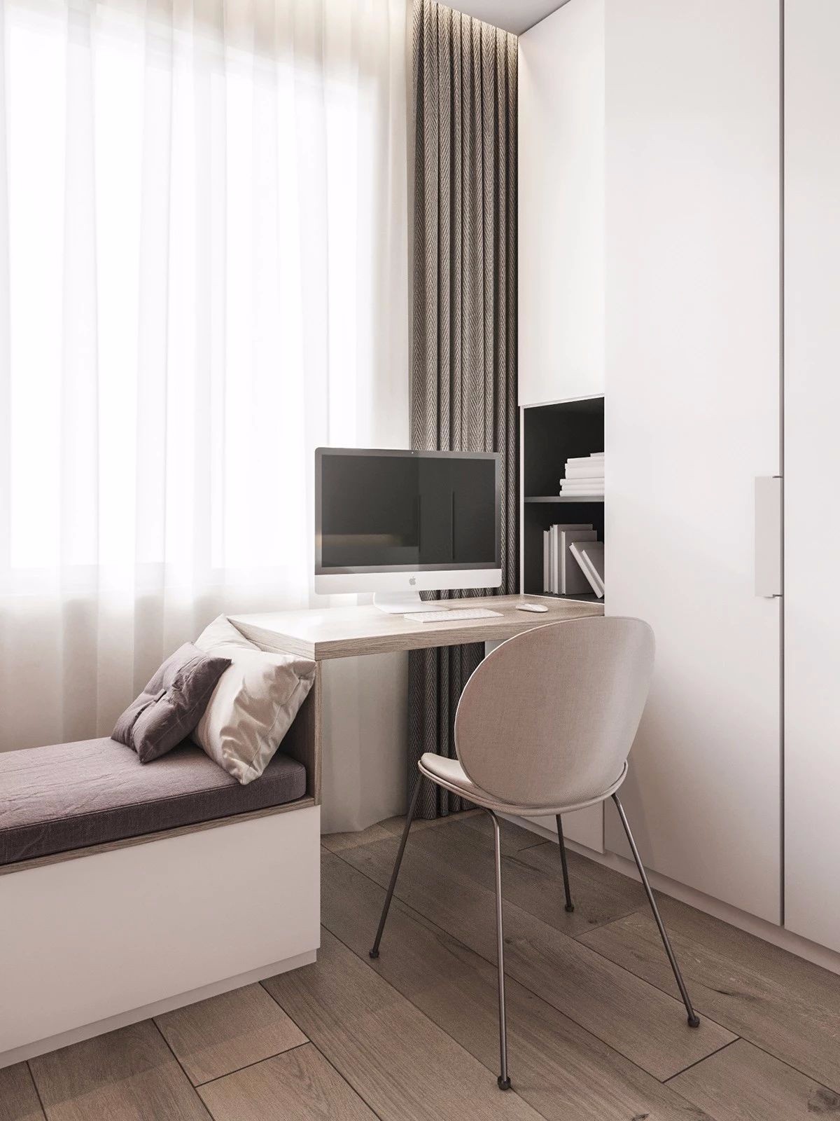 莫斯科 120㎡现代简约公寓，木材与大理石的优雅融合-38