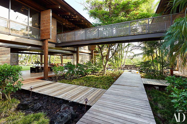 夏威夷奇观 | 泳池林荫道与桥梁的惊艳住宅-7