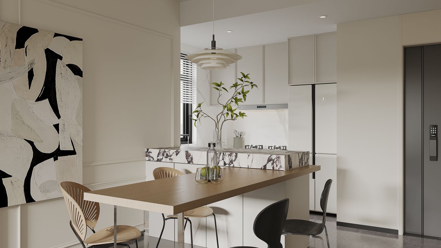 法式客餐厅效果图表现-4