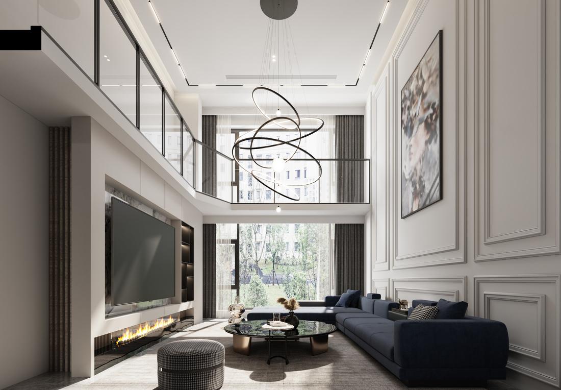 现代轻奢复式住宅设计-0