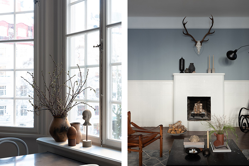 斯德哥尔摩美丽建筑中的优雅蓝白公寓-6