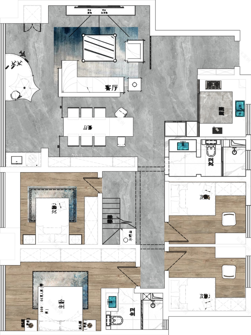 中南紫云集顶跃现代轻奢空间丨青马别墅空间设计-33