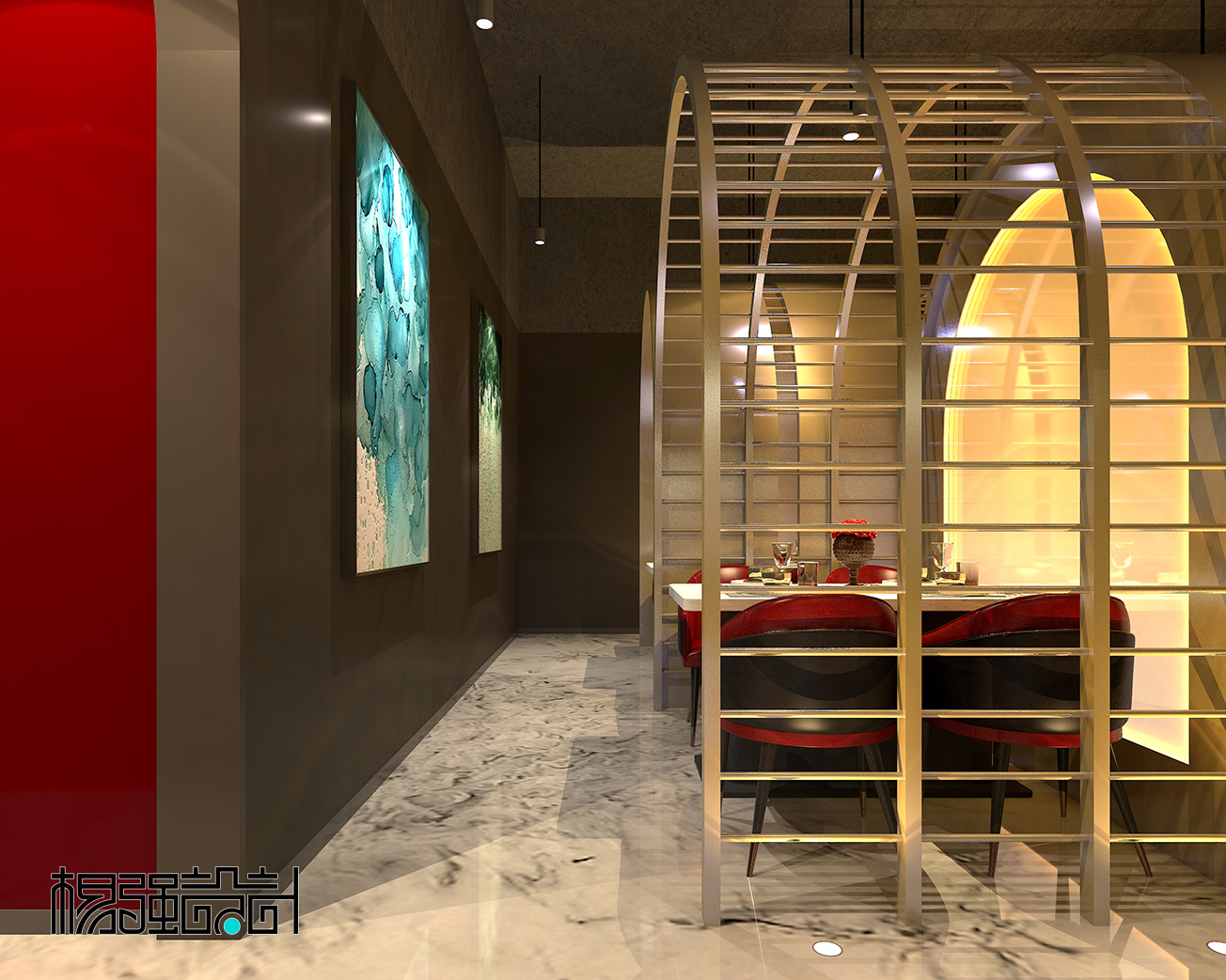 湖南菜馆-商场店设计-14