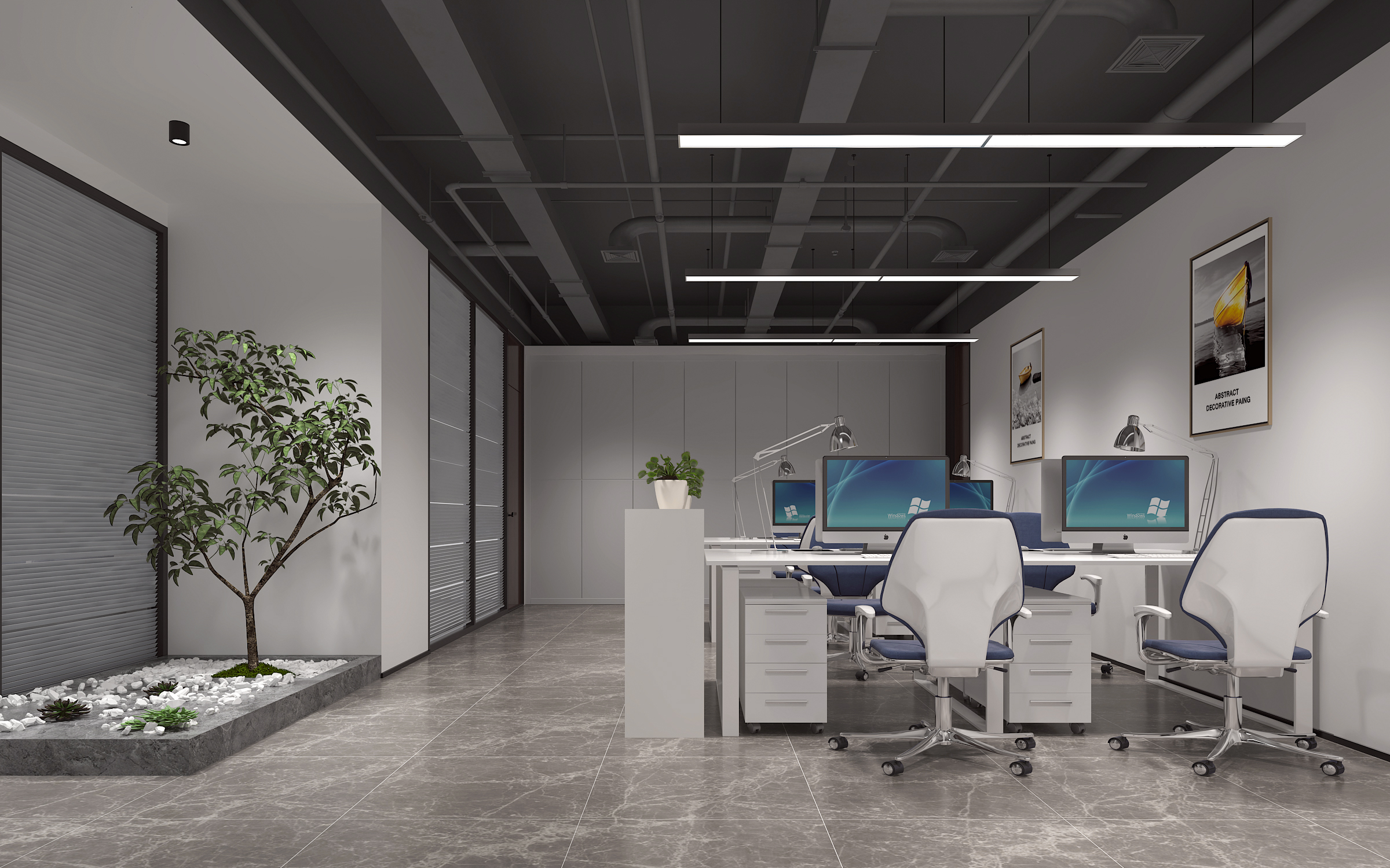 坤达江山筑物业办公室装修设计丨中国丨腾升建筑装饰股份有限公司-1