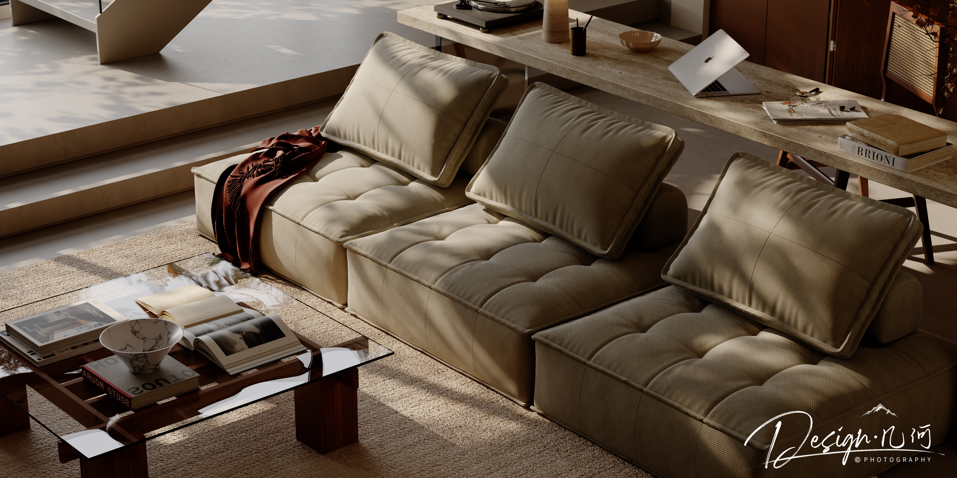 几何空间视觉表现 | 天玺湾中古风客餐厅（黄昏/夜景）-9