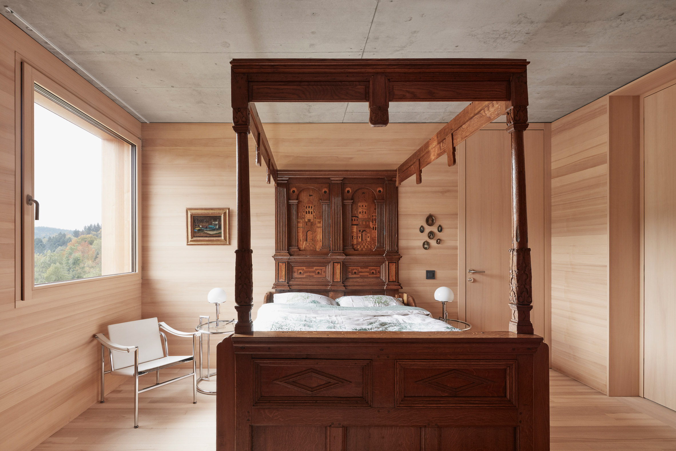 Bernardo Bader references traditional Alpine architecture in larch home for art collector-17
