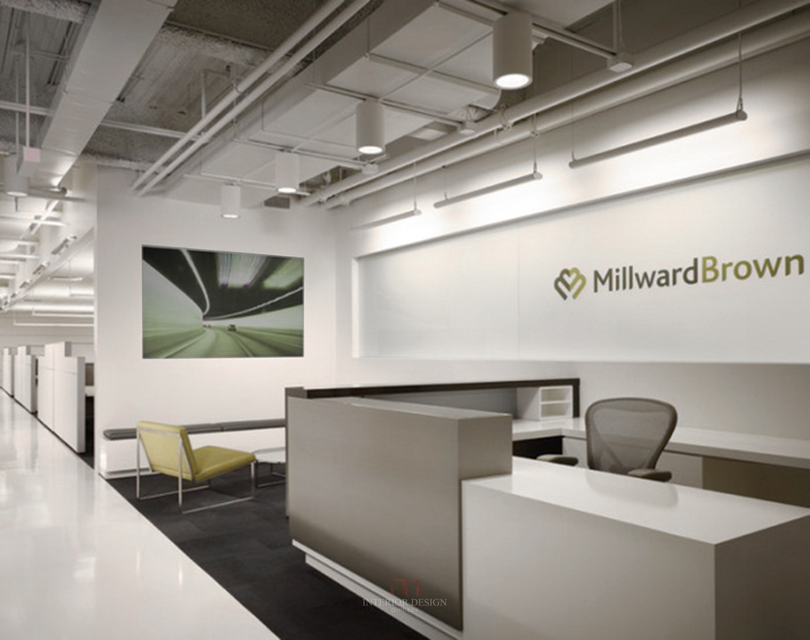 个人收集一些白色简约办公室案例-9