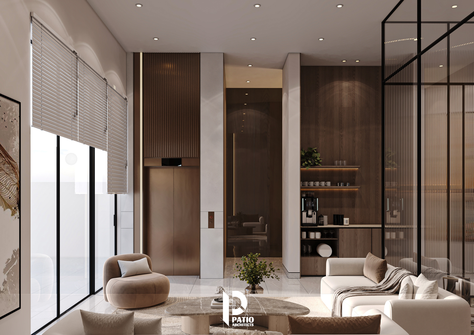 Living Room & Kids Gaming Area Interior Design Concept-7