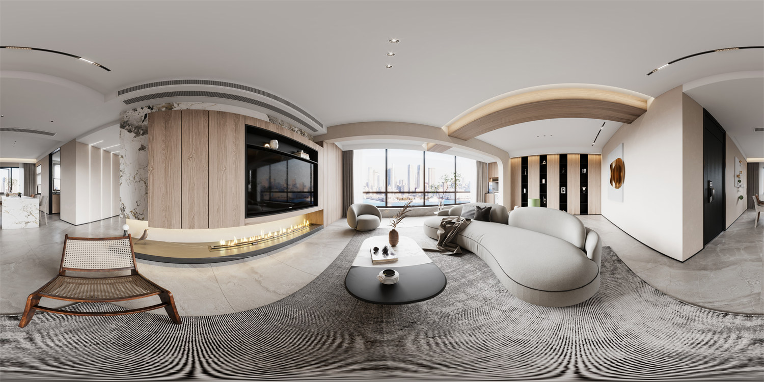 现代简约别墅设计，白金视觉演绎极致舒适-3