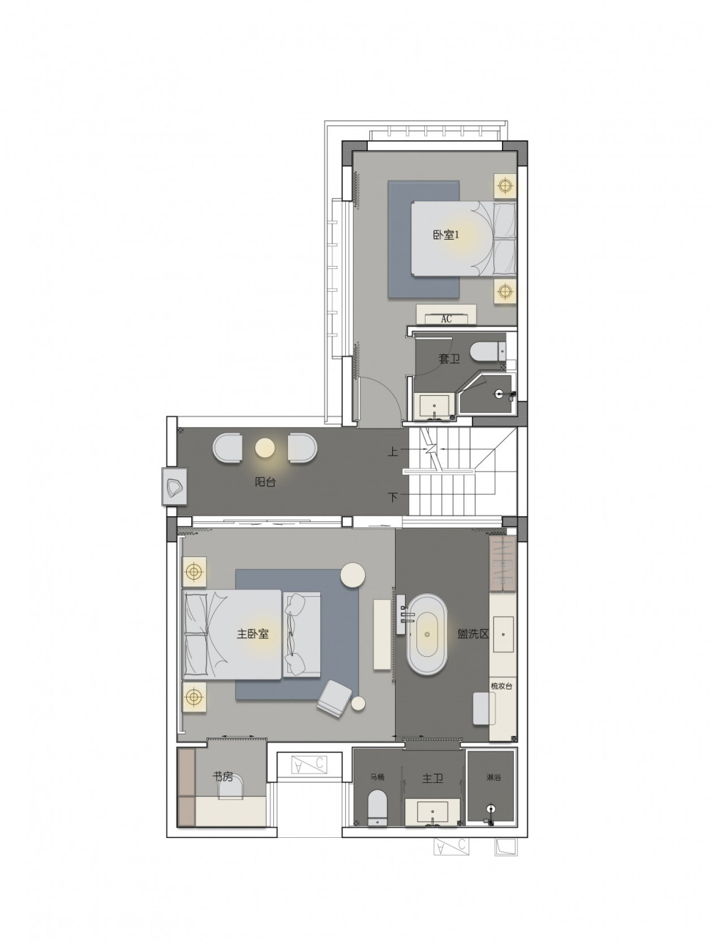 九铭屿海二期别墅 B1 户型丨深圳市泛思特装饰工程有限公司-47