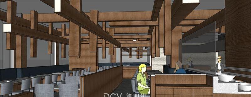 安康市味自在复合自助餐厅室内设计-27