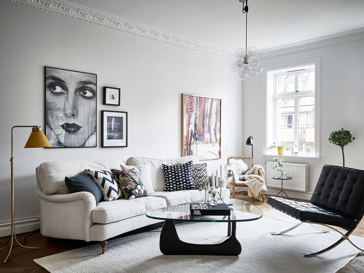 斯德哥尔摩黑白极简公寓 | 经典 Scandinavian 设计魅力-11