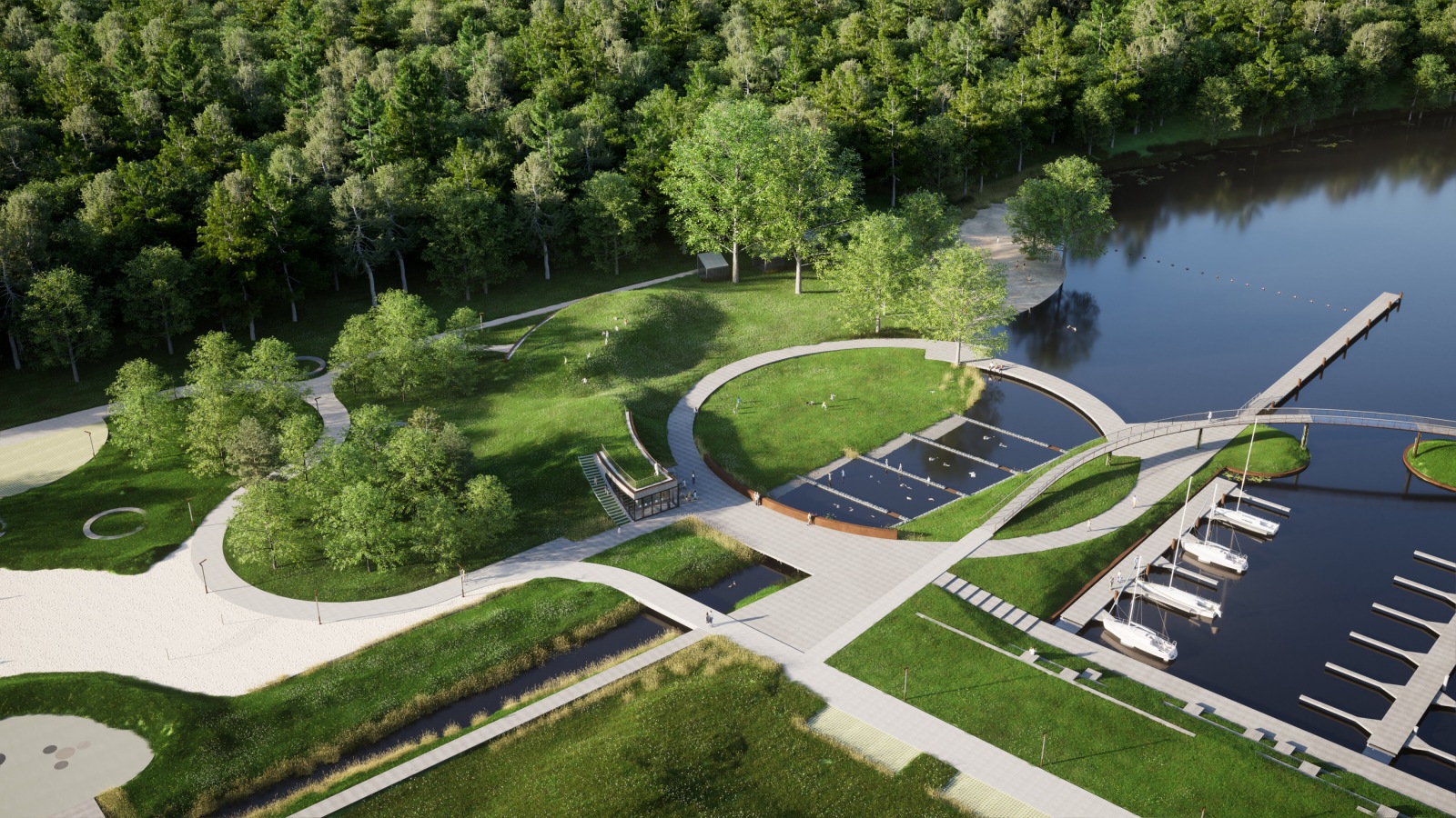 Ruciane  Nida现代游艇码头丨波兰丨Restudio Jacaszek Architekci-0