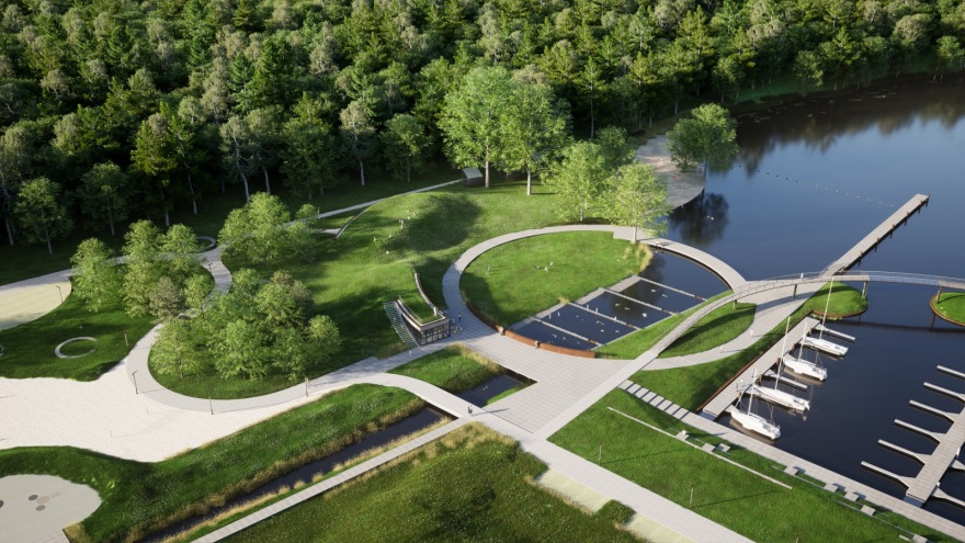 Ruciane Nida现代游艇码头丨波兰丨Restudio Jacaszek Architekci-0