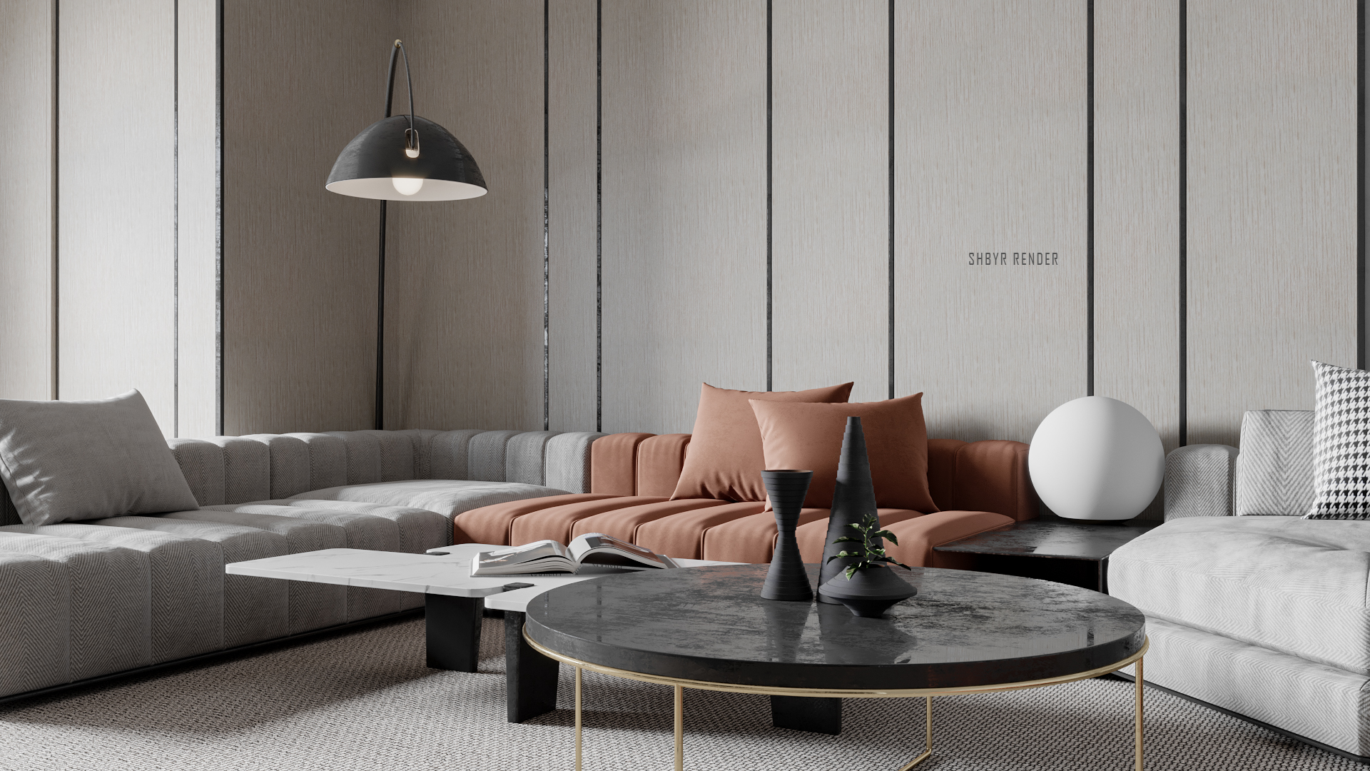 现代简约客厅设计，3DMAX2016 打造舒适空间-5