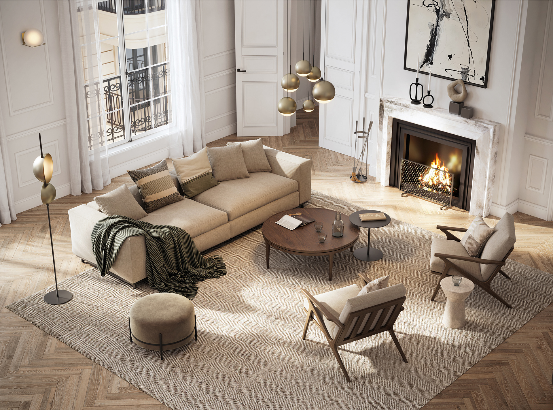 米色公寓丨Vizline Studio-3