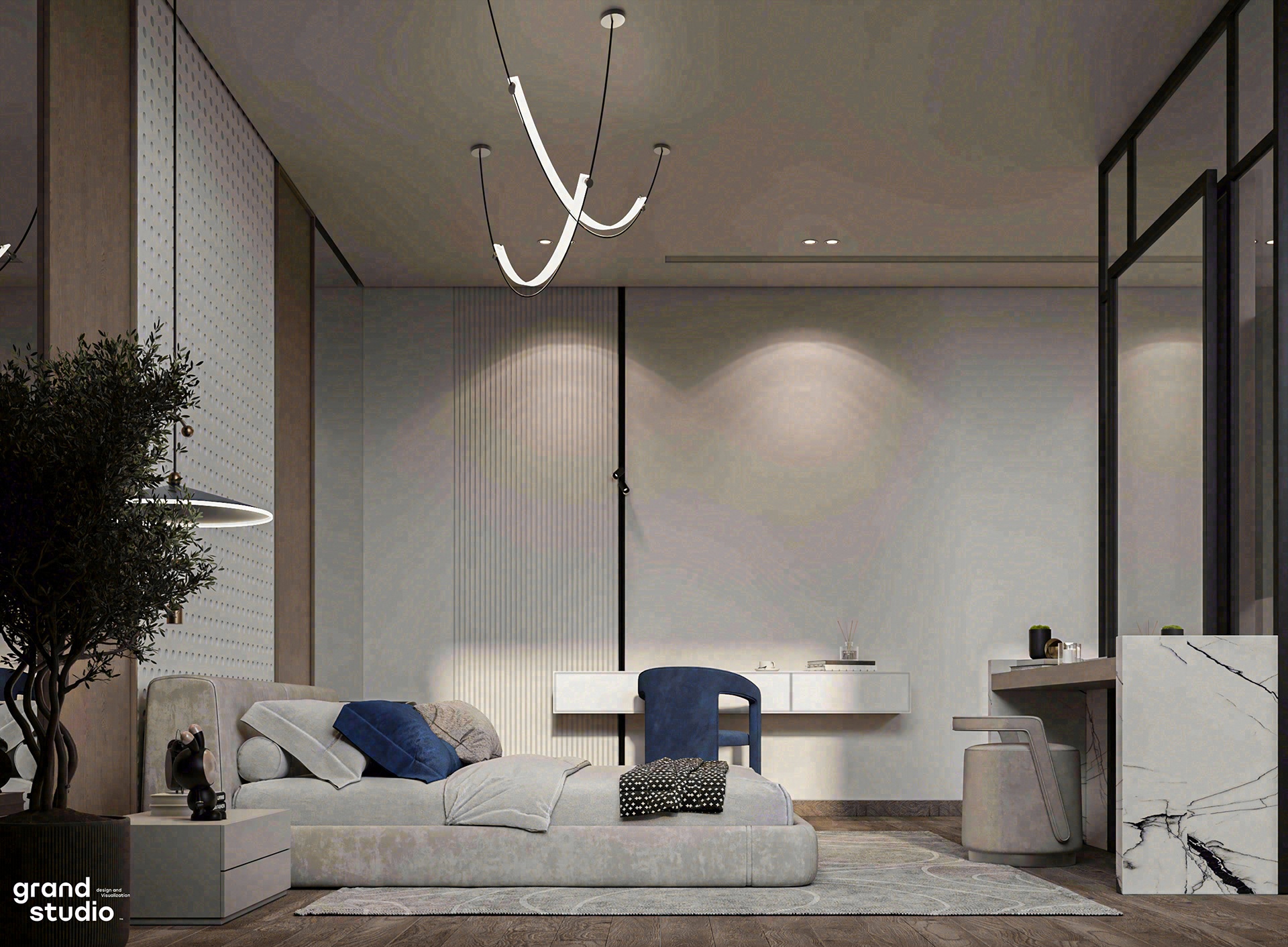 主卧室设计丨Aya Shahin-9