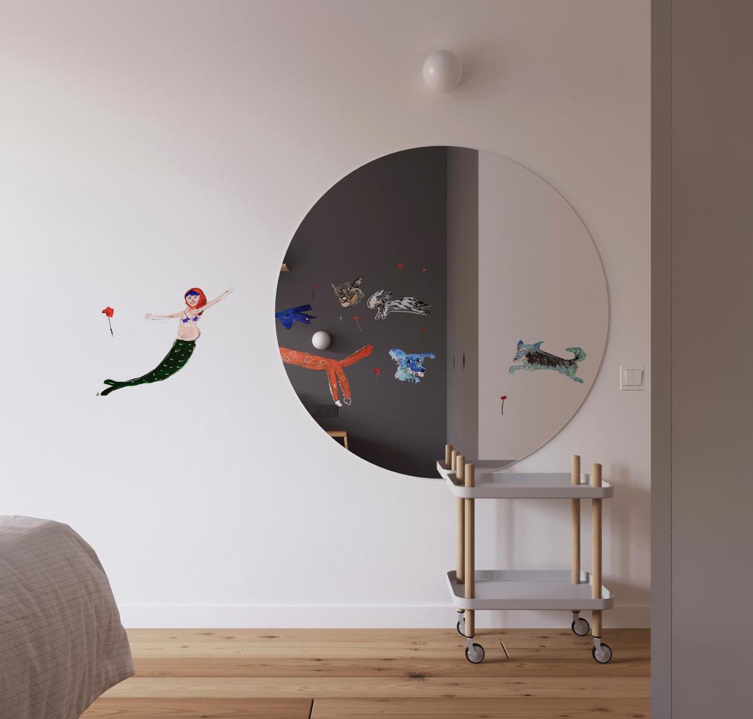 潮白河畔的幸福绿意居所室内设计-5