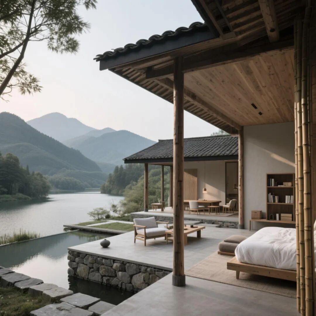 山水民宿：以设计重构疗愈生态，用空间语言诠释东方美学-3