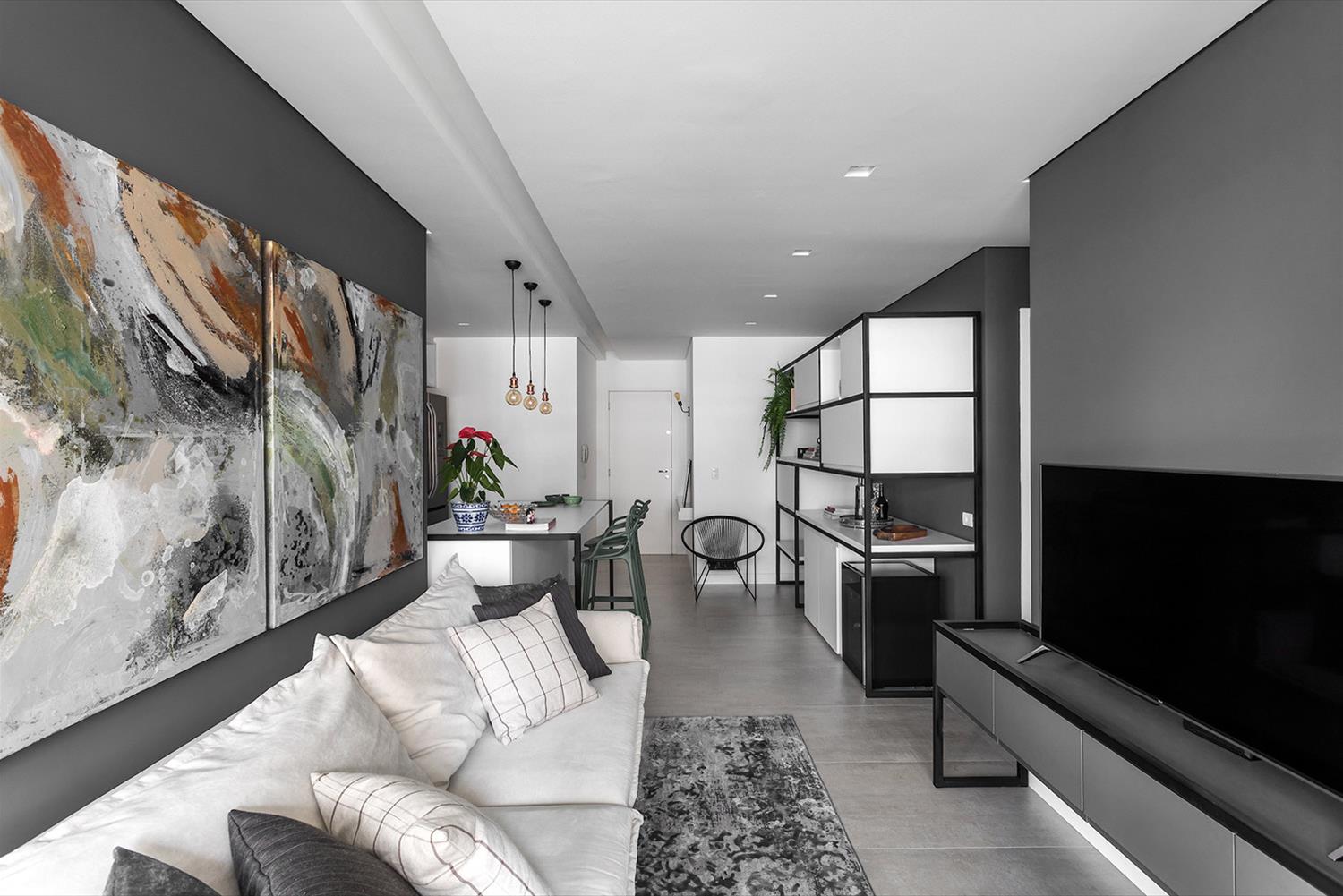 巴西 PR 公寓 | 多功能空间与自然元素的完美结合-1