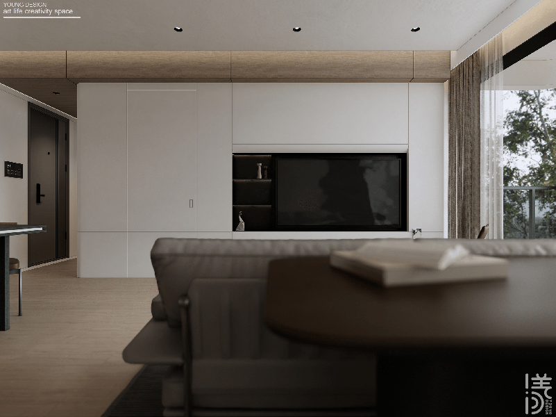 纯白与木色完美平衡,天然肌理邂逅简约线条,诠释意式极简静谧之家丨深圳漾空间设计有限公司-20