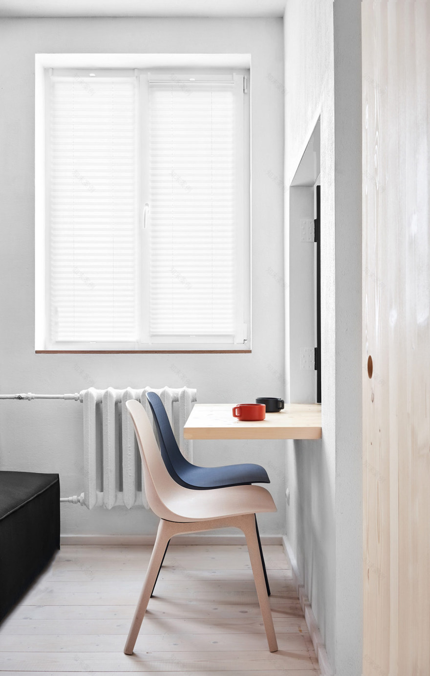 Модерен, интелигентен интериор в малък апартамент под 40 кв.м.-40