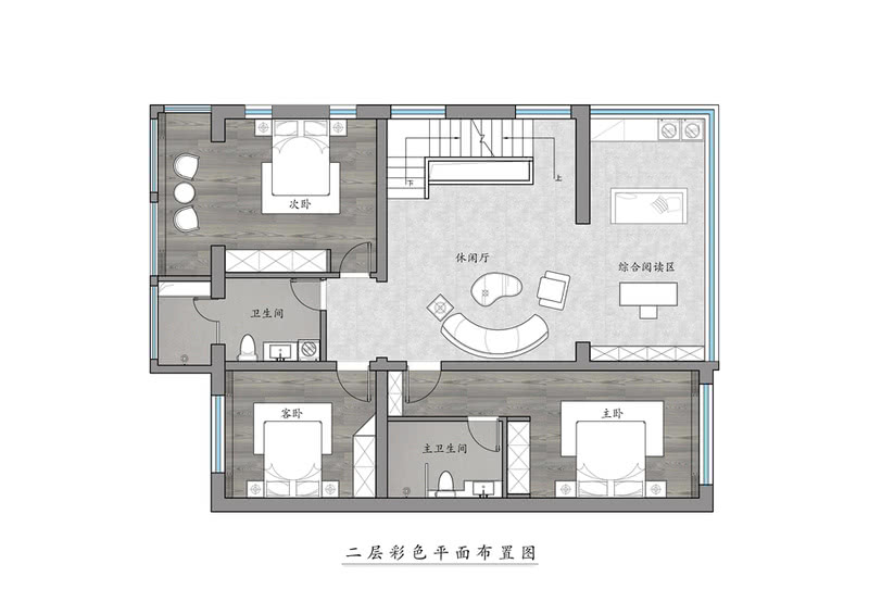 北京北城别墅设计 | 黑白色调打造简约艺术空间-8