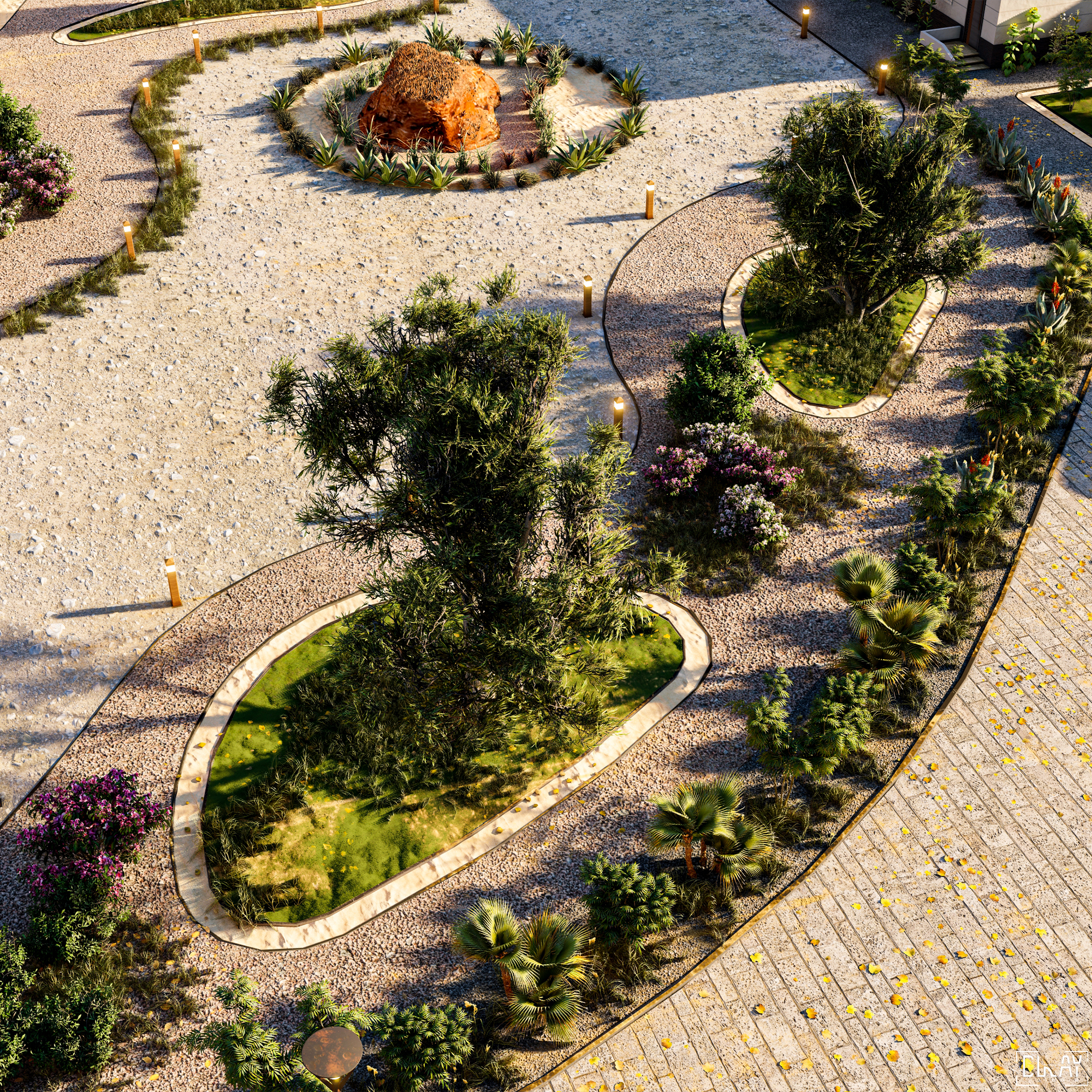 沙特私人别墅景观设计丨沙特阿拉伯丨Clay Studio-13