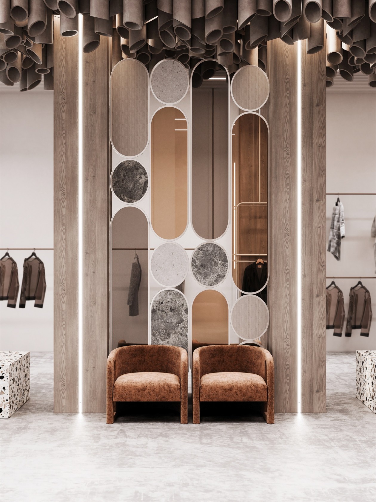 北欧风弥漫的服饰店，随性而舒适的空间-2