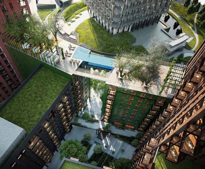 玻璃泳池凌空飞架 伦敦公寓大楼-1