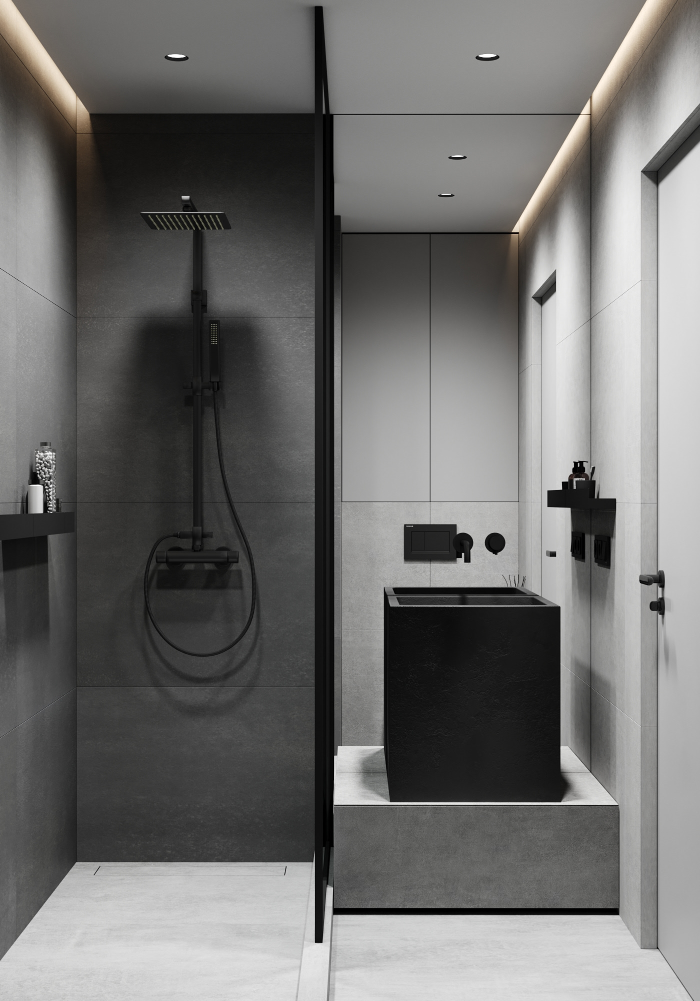 黑白简约，现代空间设计！-17