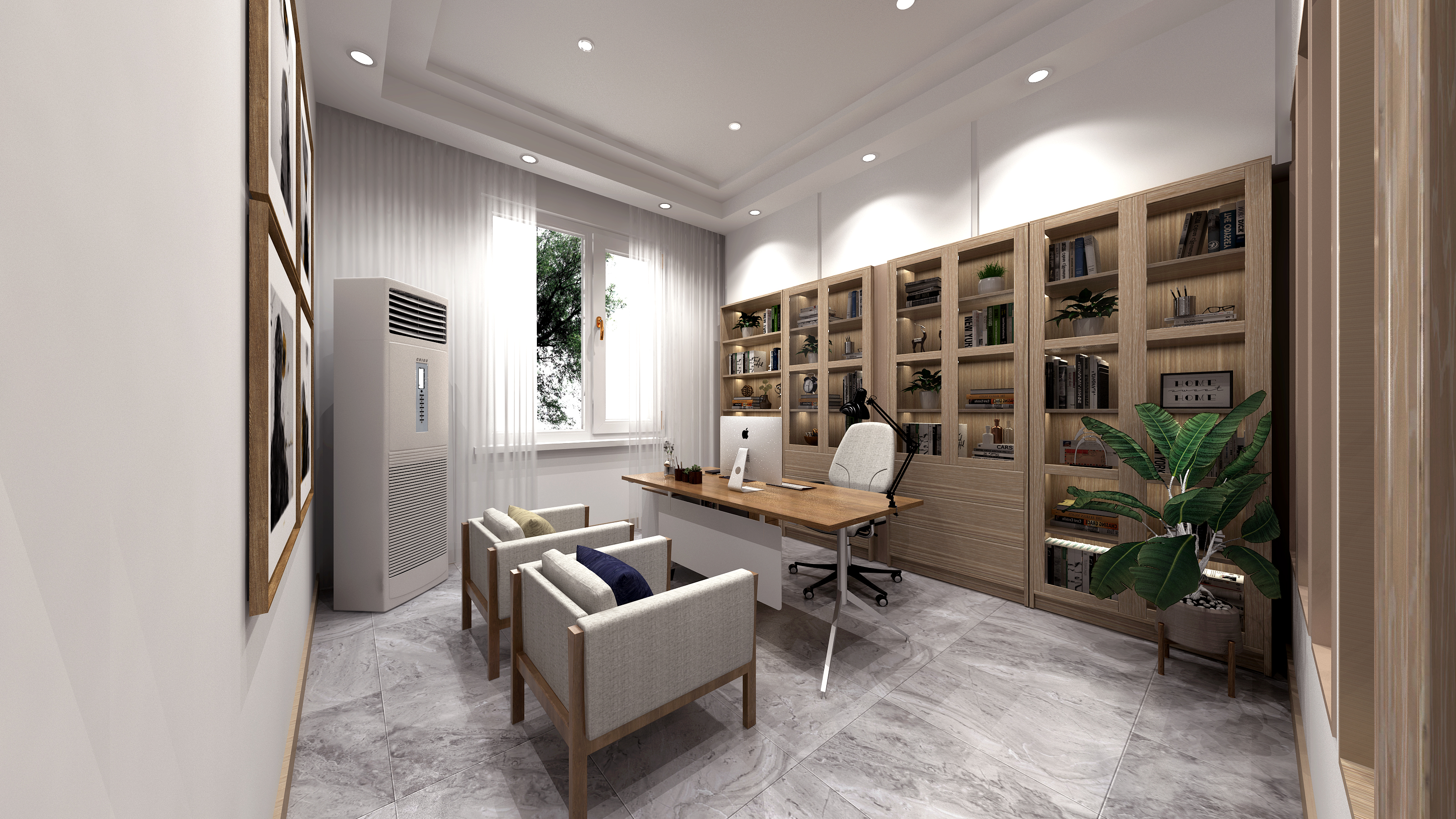 广西某学校办公室设计-2