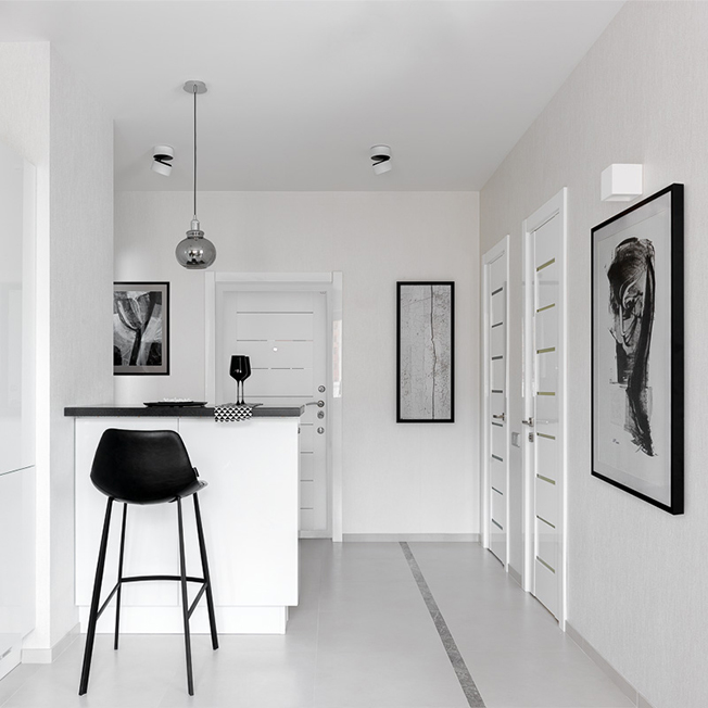 莫斯科北欧风公寓 | 极简白色小户型设计-19