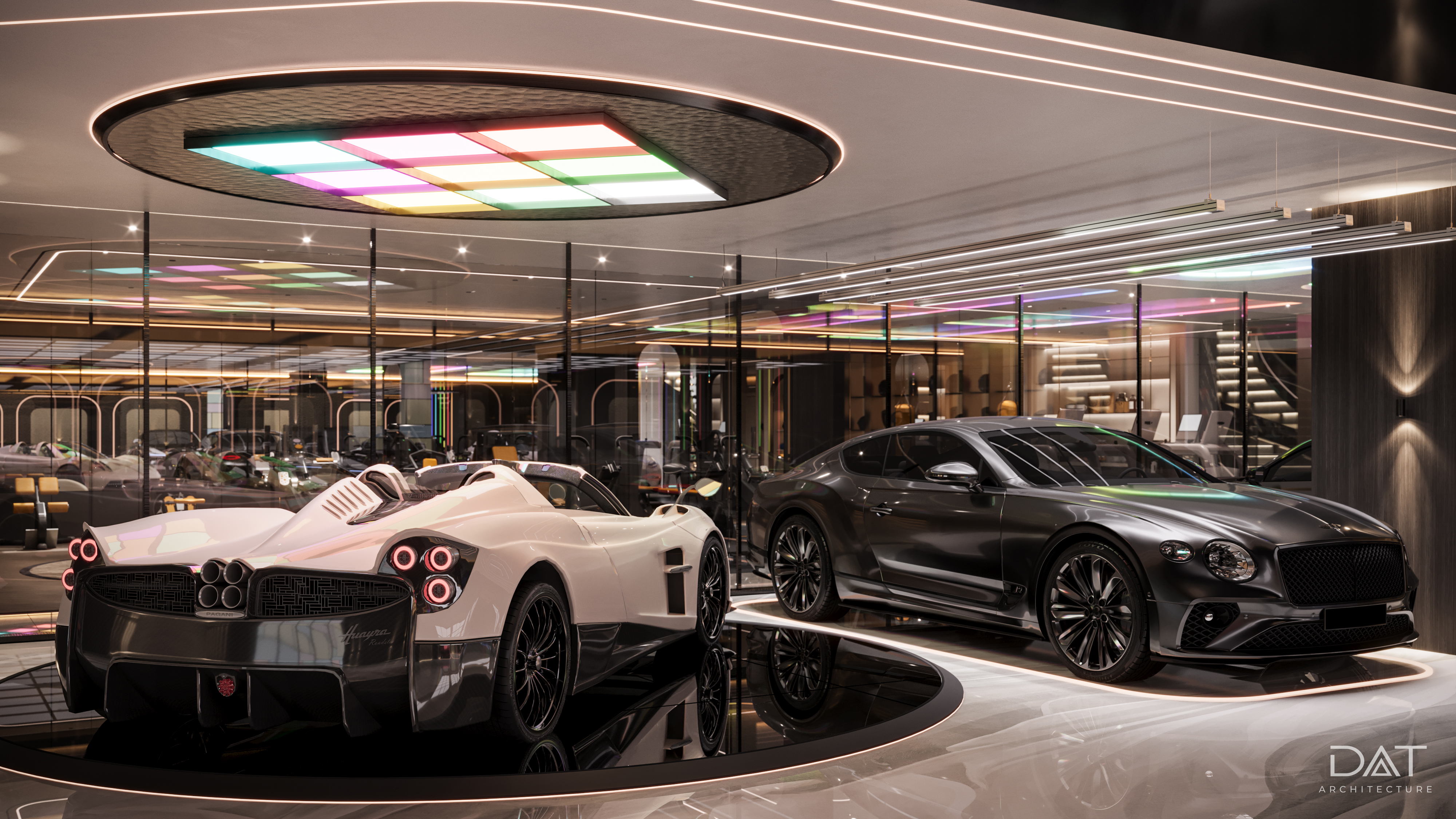 Luxury Colorful Garage 地下停车场-18