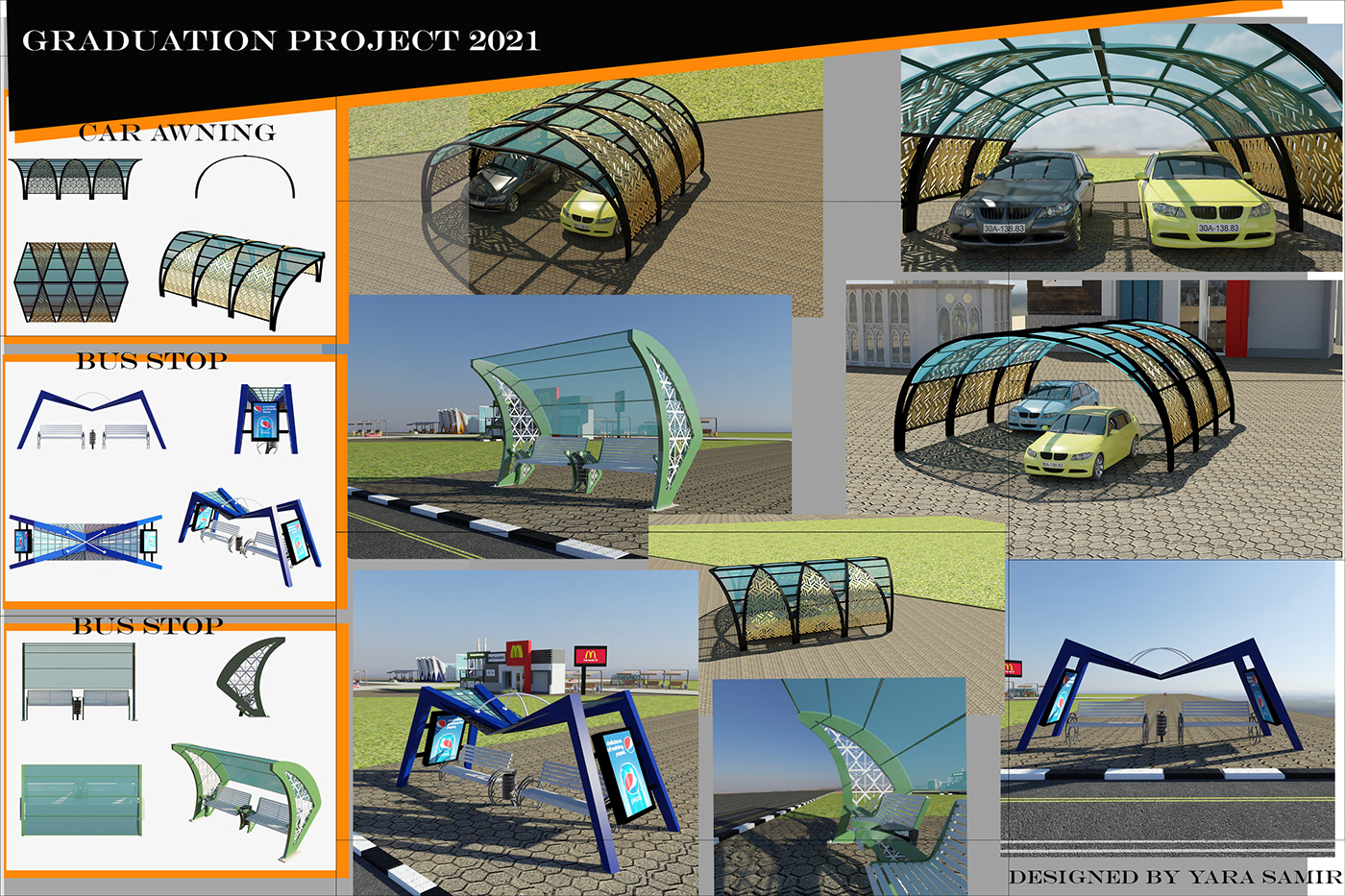 巴士站车篷设计丨Yara Samir-4